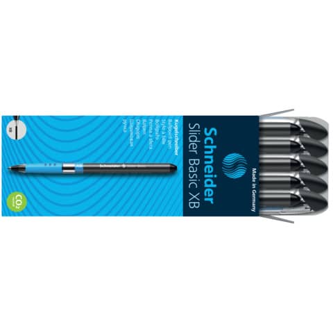 Penna a sfera Schneider Slider Basic tratto XB nero P151201